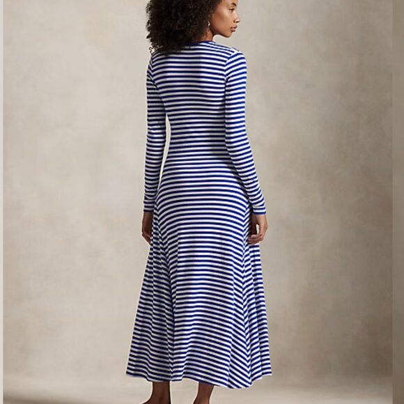 Polo Ralph Lauren Striped Scoopneck Dress Sz L - Picture 11 of 12